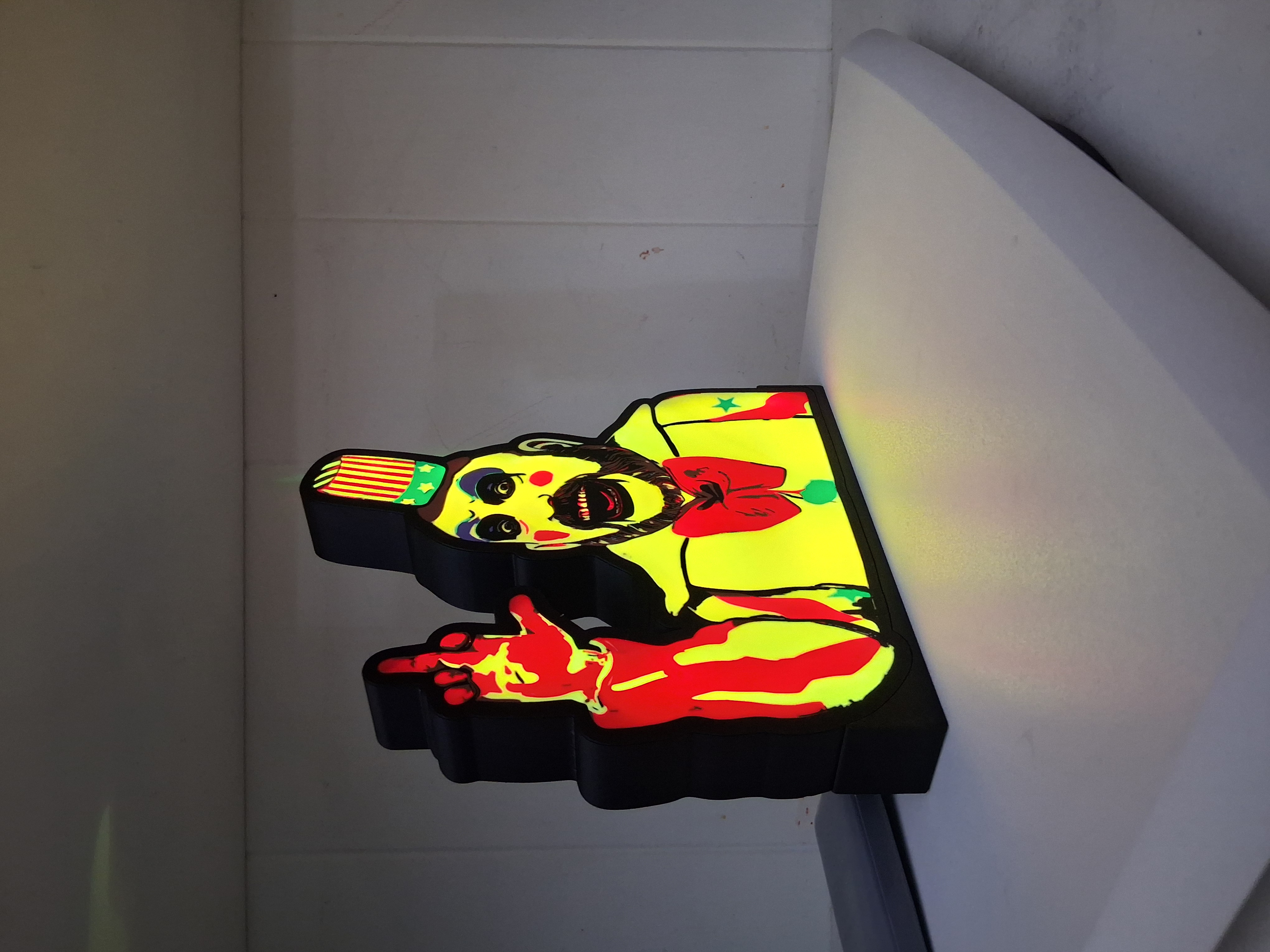 BillyClownSaw LED light box – custom 3D printed – Lit Layer Creations